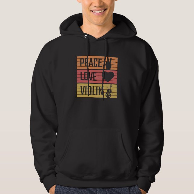Violin Violinist Fiddle Hoodie (Front)