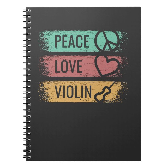 Violin Violinist Fiddle Notebook (Front)