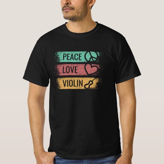 Violin Violinist Fiddle T-Shirt (Front)