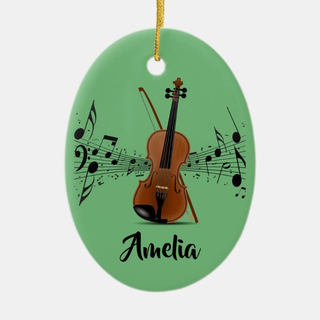 Violin Violinist Musical Notes Design