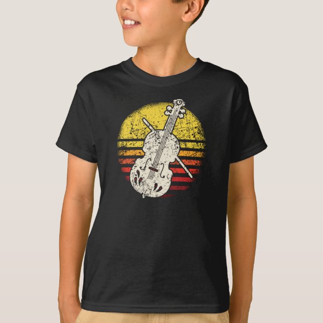 Violin Violinist Retro Vintage T-Shirt (Front)