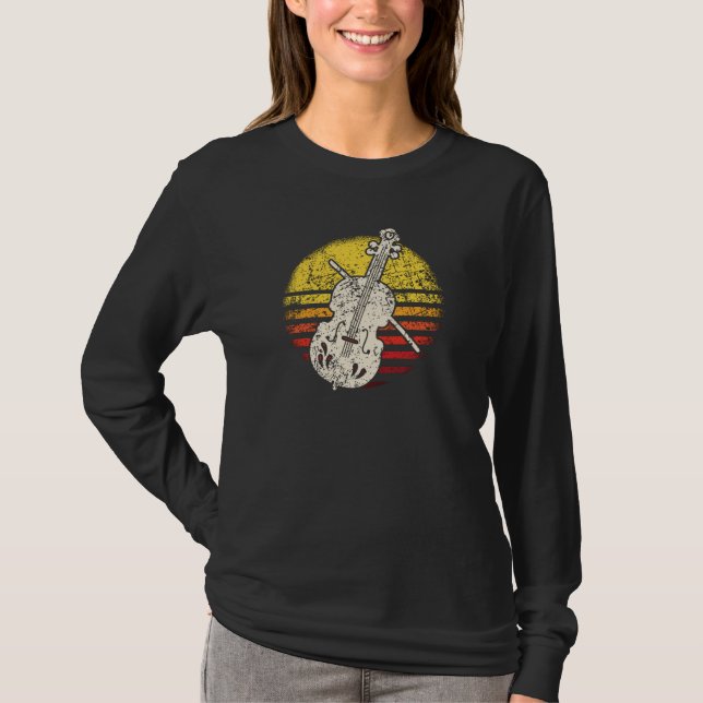 Violin Violinist Retro Vintage T-Shirt (Front)
