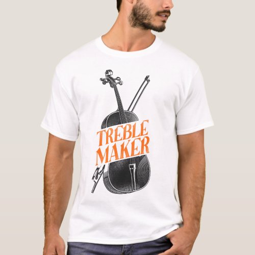 Violin Violinist Treble Maker Pun Vintage T_Shirt