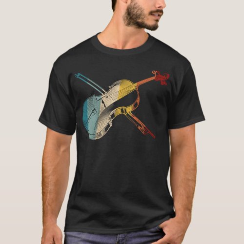 Violin Violinist Violin Retro Retro Vintage T_Shirt