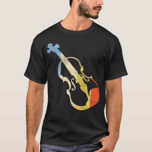 Violin Violinist Violin Retro Retro Vintage T_Shirt