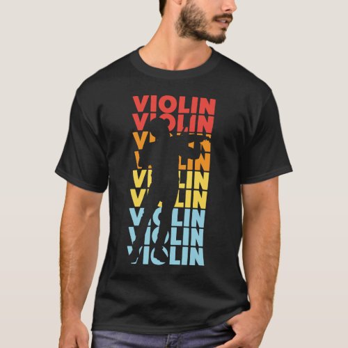 Violin Violinist Violin Retro Vintage T_Shirt