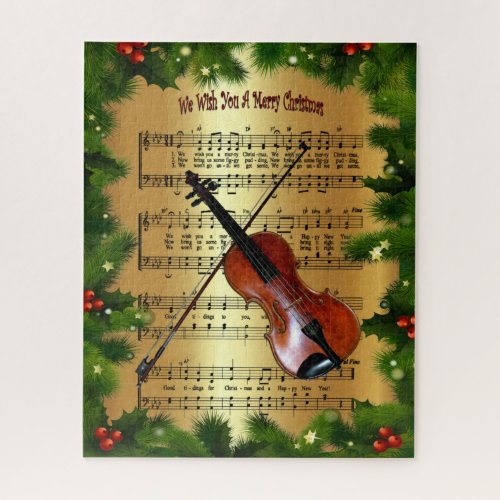 Violin  We Wish You A Merry Christmas   Jigsaw Puzzle