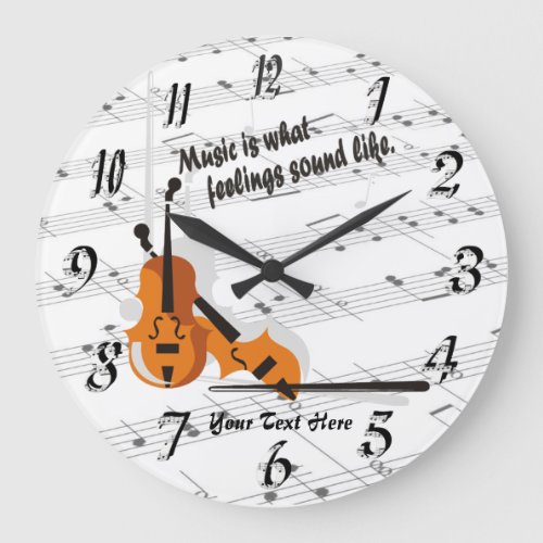 Violin _ What Feelings Sound Like Round Wall Clock
