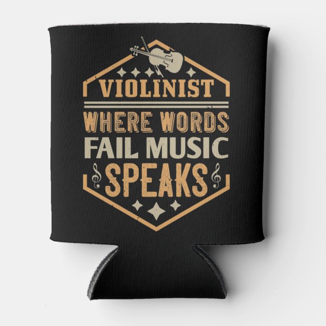 Violin - Where Words Fail Music Speaks Can Cooler (Front)