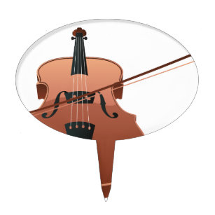 Violin with Bow Cake Topper
