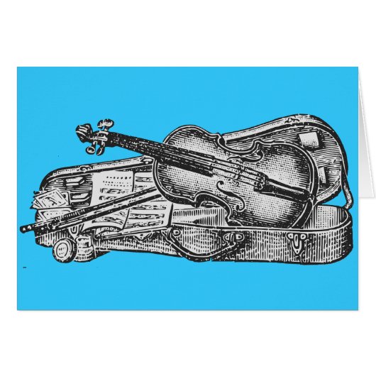 Violin with Case Cards (Front Horizontal)