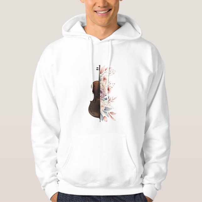 Violin with flowers. hoodie (Front)