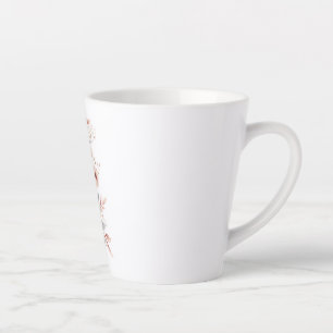 Violin with flowers. latte mug
