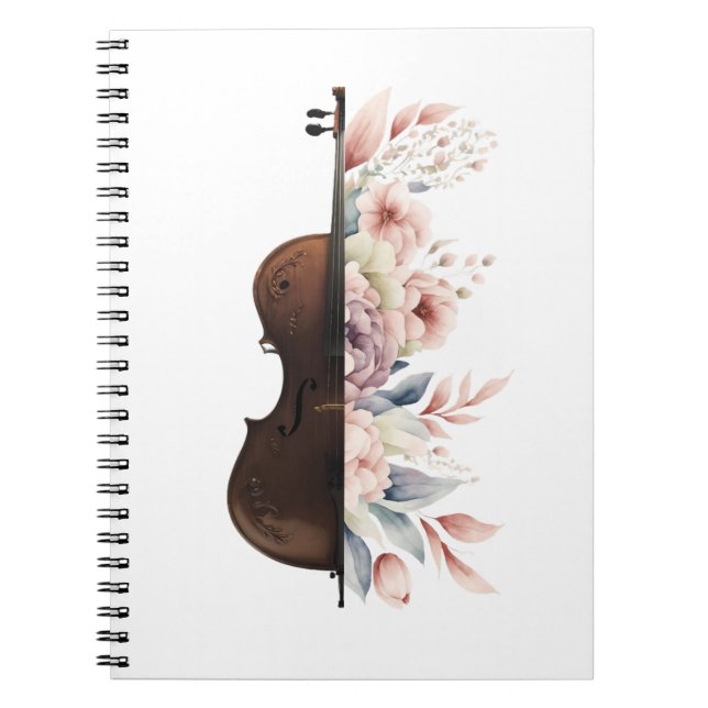 Violin with flowers. notebook (Front)
