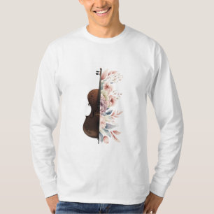 Violin with flowers. T-Shirt