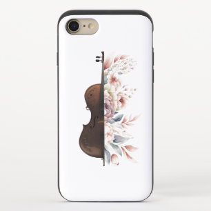 Violin with flowers. iPhone 8/7 slider case