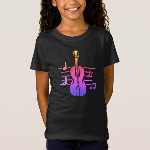violin with notes T_Shirt