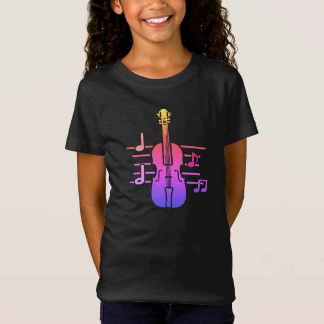 violin with notes T-Shirt (Front)