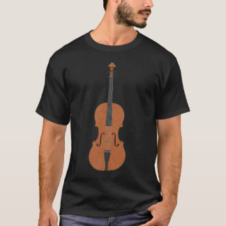 Violin: Wood Violin: 3d Model Angle #1: Music T-Shirt