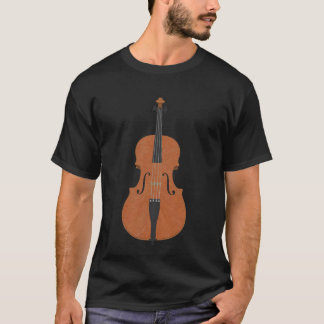 Violin: Wood Violin: 3d Model Angle #4: Music T-Shirt