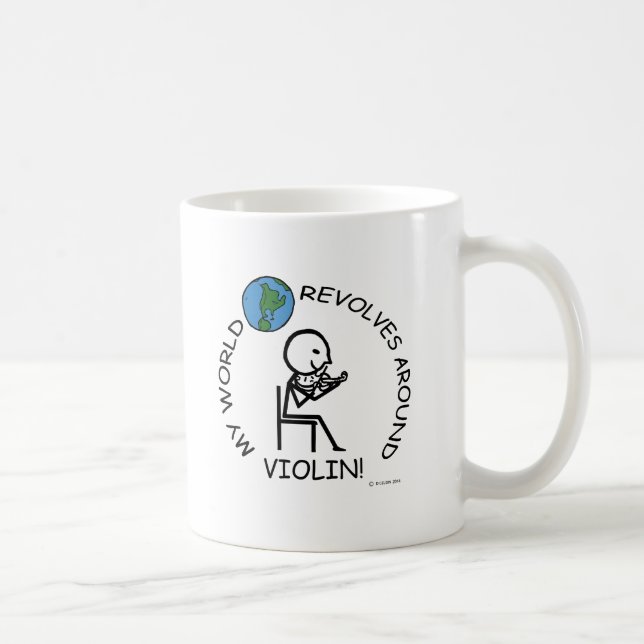 Violin - World Revolves Around Coffee Mug (Right)