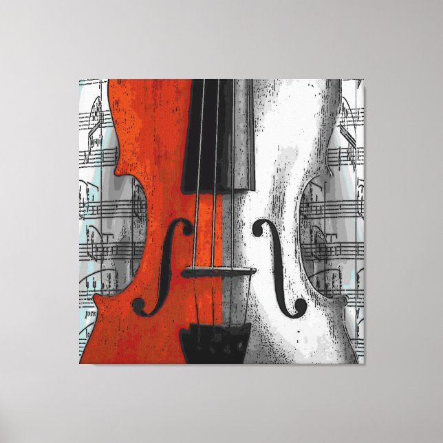 Violin Wrapped Canvas Print (Front)