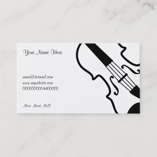 Violin Your Name Here Business Card