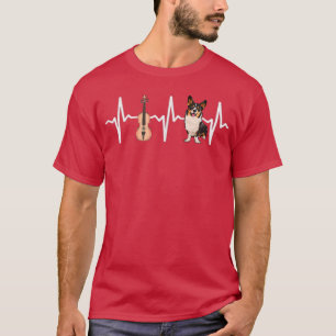 Violine Cardigan Welsh Corgi Heartbeat Dog Lover T-Shirt