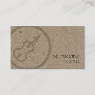 Violinist Bold Violin Icon Music Business Card