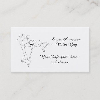 Violinist Business Card by ChordsAndStrings at Zazzle