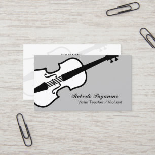 Violinist business card template for musician
