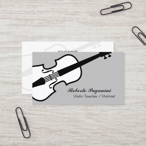 Violinist business card template for musician