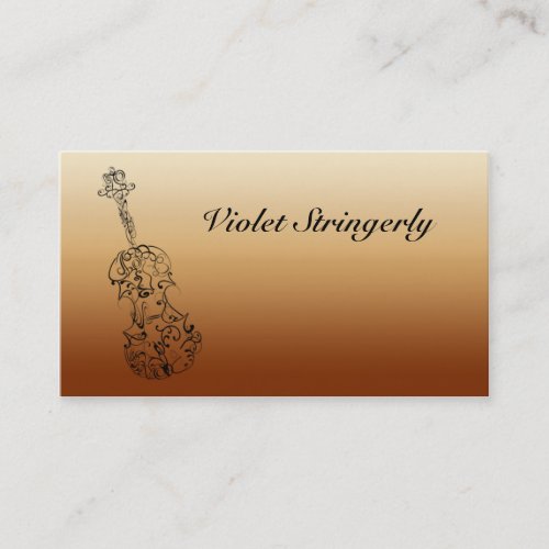 Violinist Contact Information Business Card Template