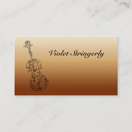 Customizable Violinist Contact Information Business Card Template
