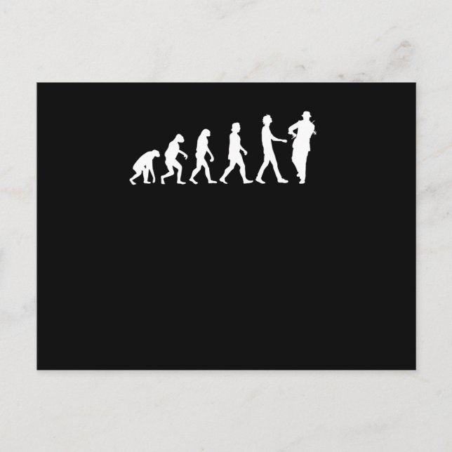 Violinist Evolution Postcard (Front)