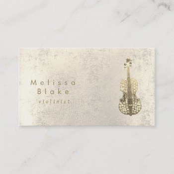 Violinist Faux Rhinestone Business Card by musickitten at Zazzle
