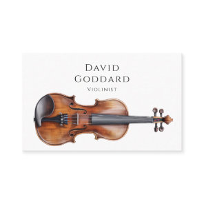 Violinist Floral Violin Music Teacher Musician Business Card