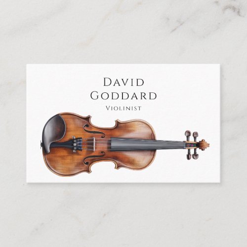 Violinist Floral Violin Music Teacher Musician Business Card