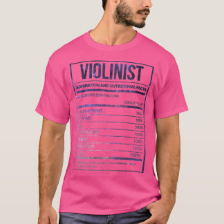 Violinist Funny Violin Nutrition Label T-Shirt