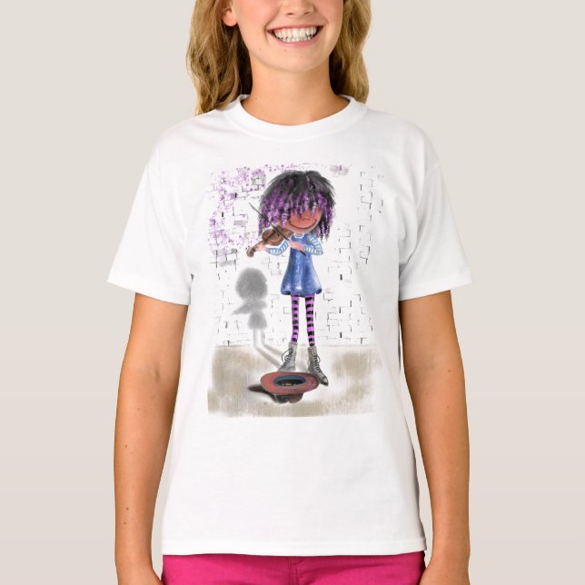 Violinist Girl T-Shirt (Front)