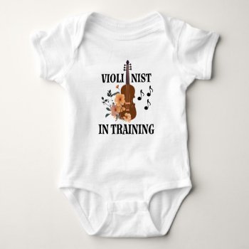 Violinist In Training Violin Music Baby Bodysuit by madconductor at Zazzle