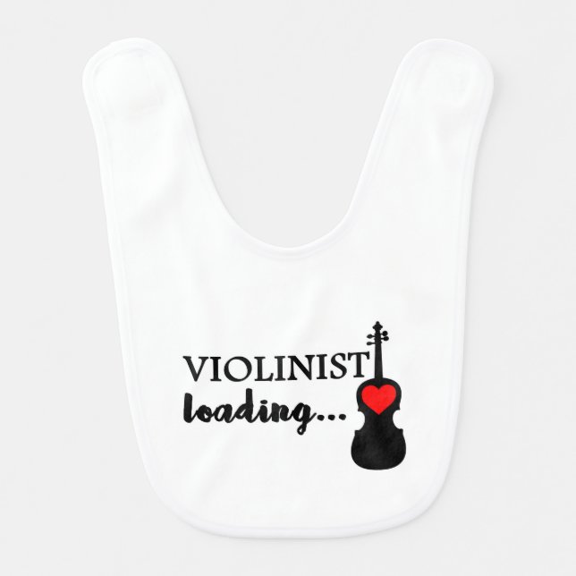 Violinist Loading Baby Bib (Front)