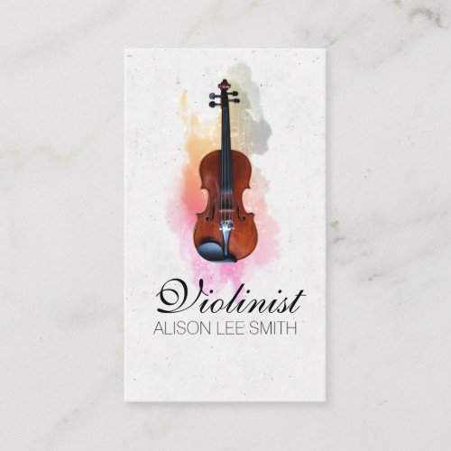 Violinist Musician violin teacher Business Card