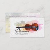 Violinist Musician violin teacher Business Card (Front/Back)