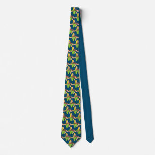Violinist Playing Violin Neck Tie