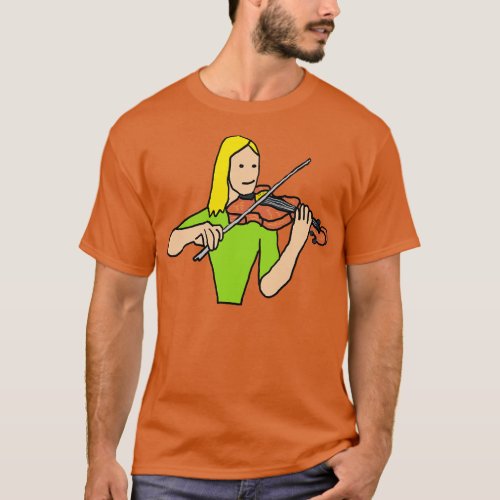 Violinist Playing Violin T_Shirt