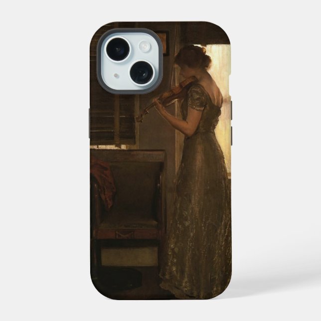 Violinist Postcard Iphone Case (Back)