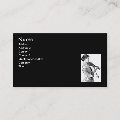 Violinist Profile Card Business Card Template