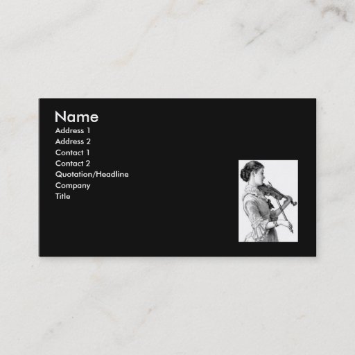 Customizable Violinist Profile Card Business Card Template