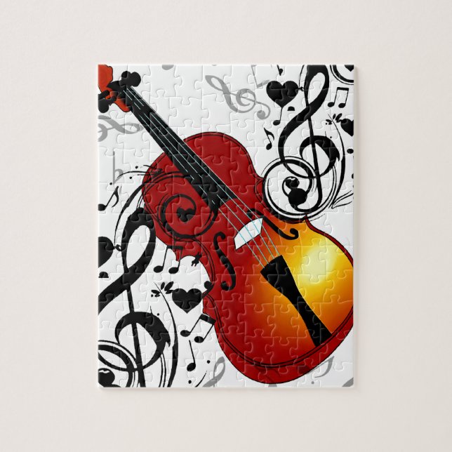 Violinist,Rock the House_ Jigsaw Puzzle (Vertical)